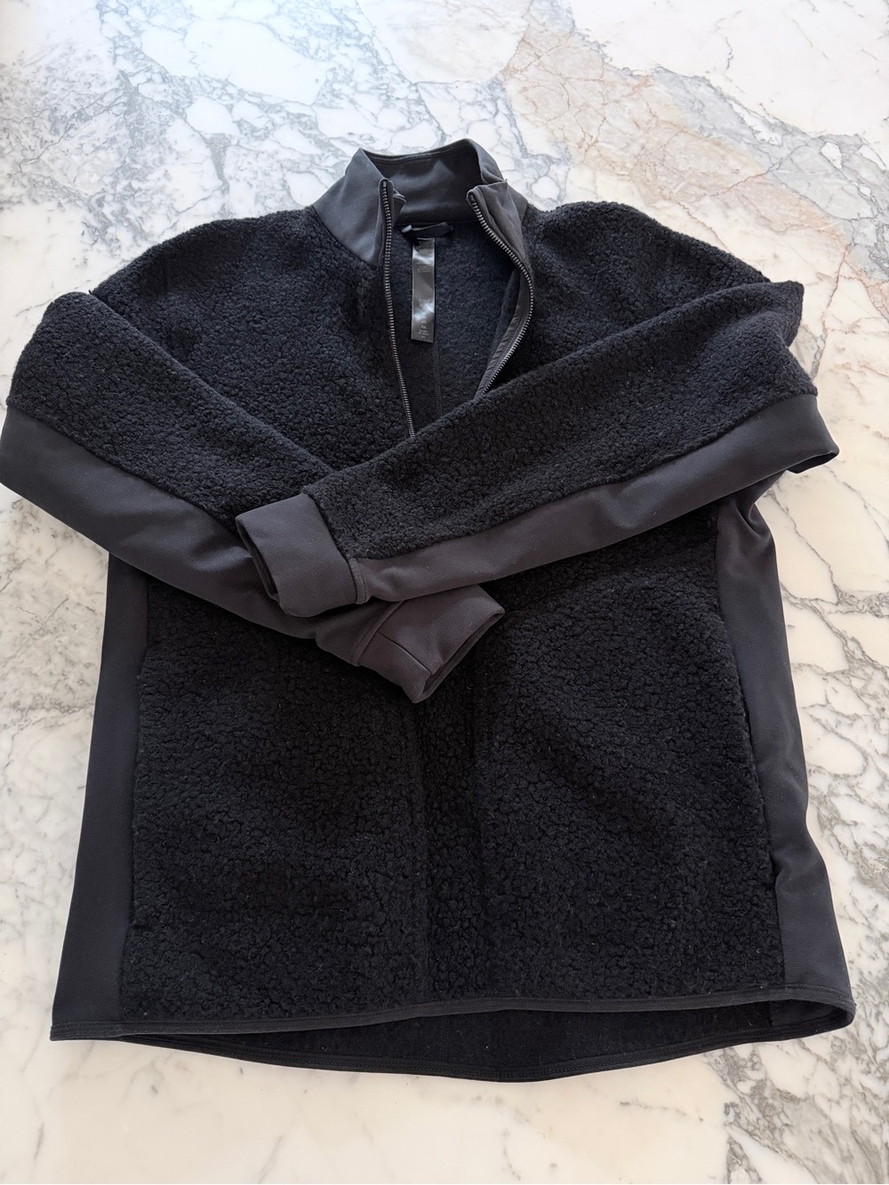 lululemon athletica Black Sherpa Half-Zip Jacket